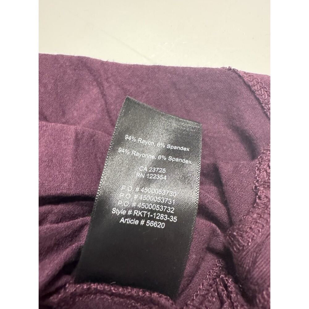 Babaton Aritzia Womens Top 3/4 Sleeve Small Purple Relaxed T-Shirt Minimalist - Picture 4 of 7